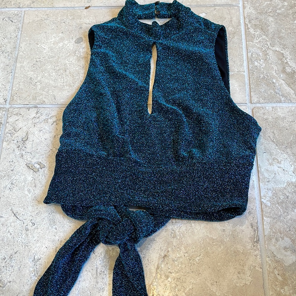 Bershka special Edition metallic halter top